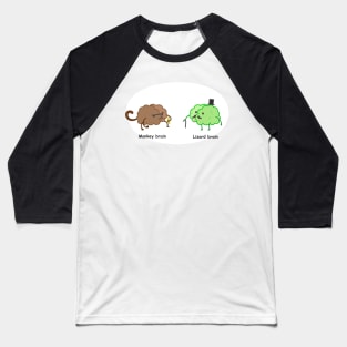 Monkey brain vs Lizard brain Baseball T-Shirt